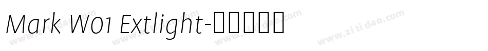Mark W01 Extlight字体转换